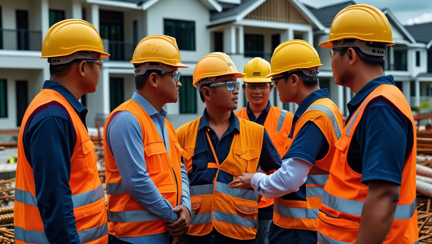 Malaysian construction workers attending CIDB Green Card briefing session